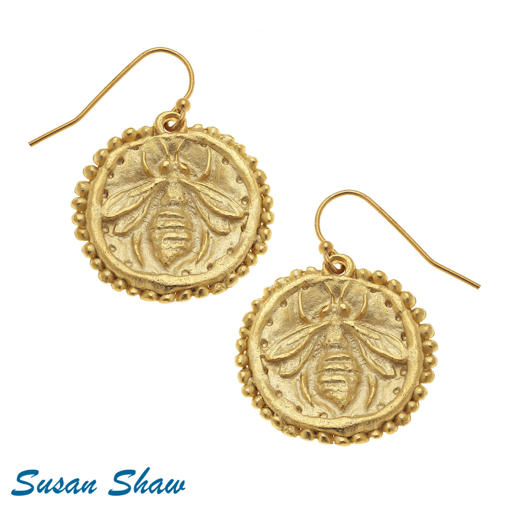 Susan Shaw Susan Shaw Gold Bee Earrings