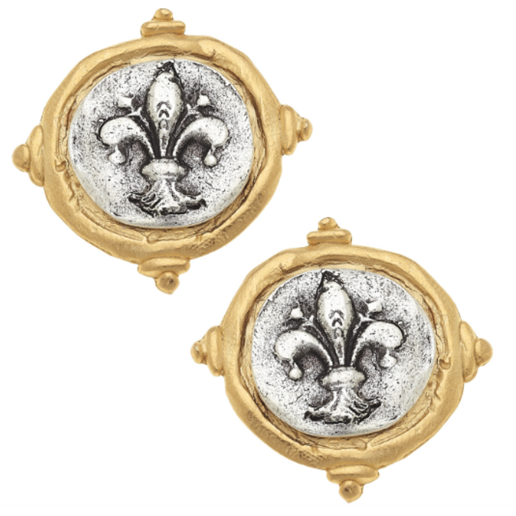 Susan Shaw Susan Shaw "Fleur de Lis" Clip Earrings