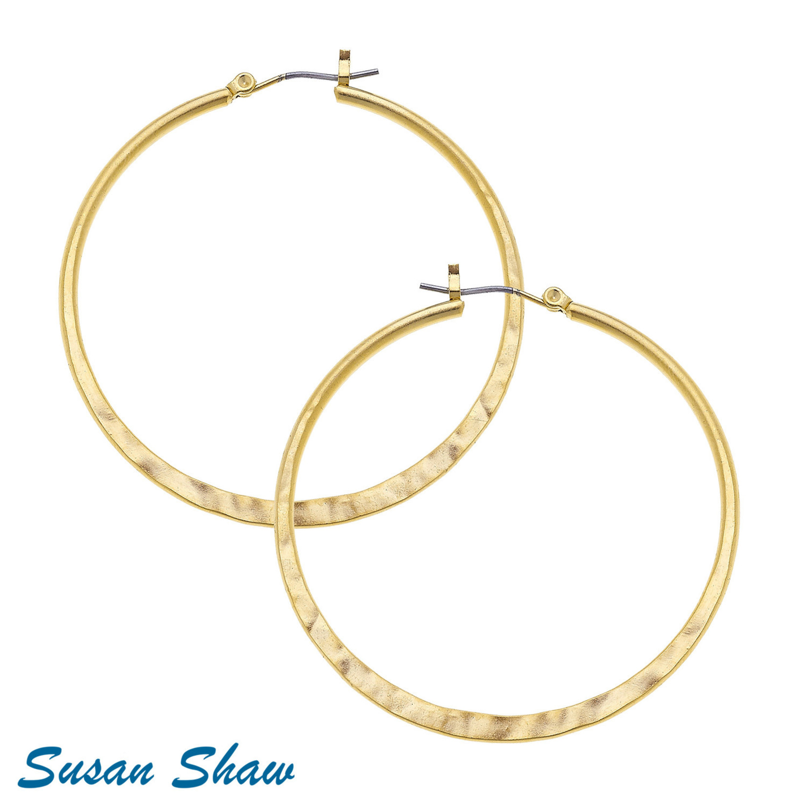 Susan Shaw Susan Shaw Crescent Hoops - Gold