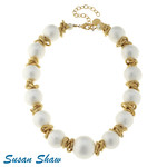 Susan Shaw Susan Shaw Cotton Pearl Choker Necklace