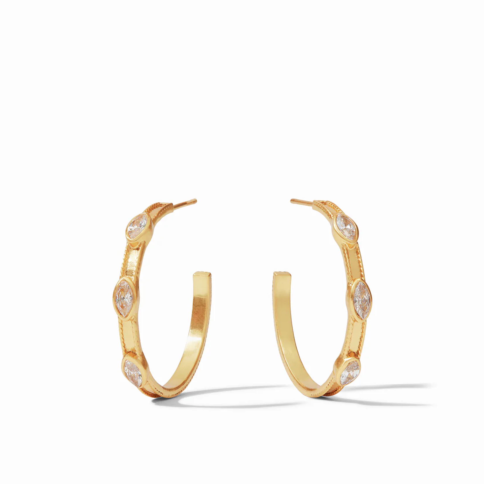 Julie Vos Julie Vos Monaco Hoop Gold CZ - L