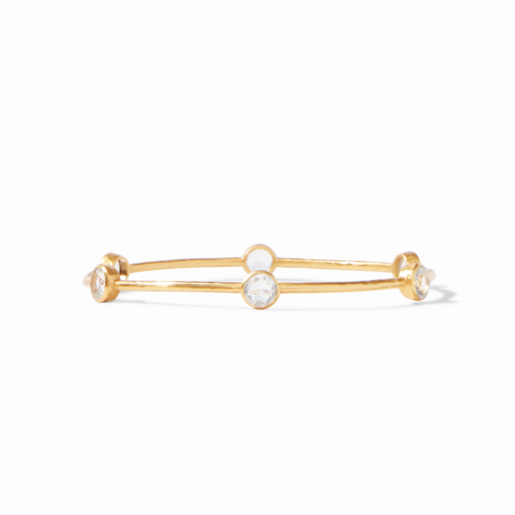 Julie Vos Milano Bangle Gold Clear Crystal - Small
