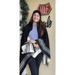 Pink Lemonade Stripes 3 pc Travel Set Black/Natural