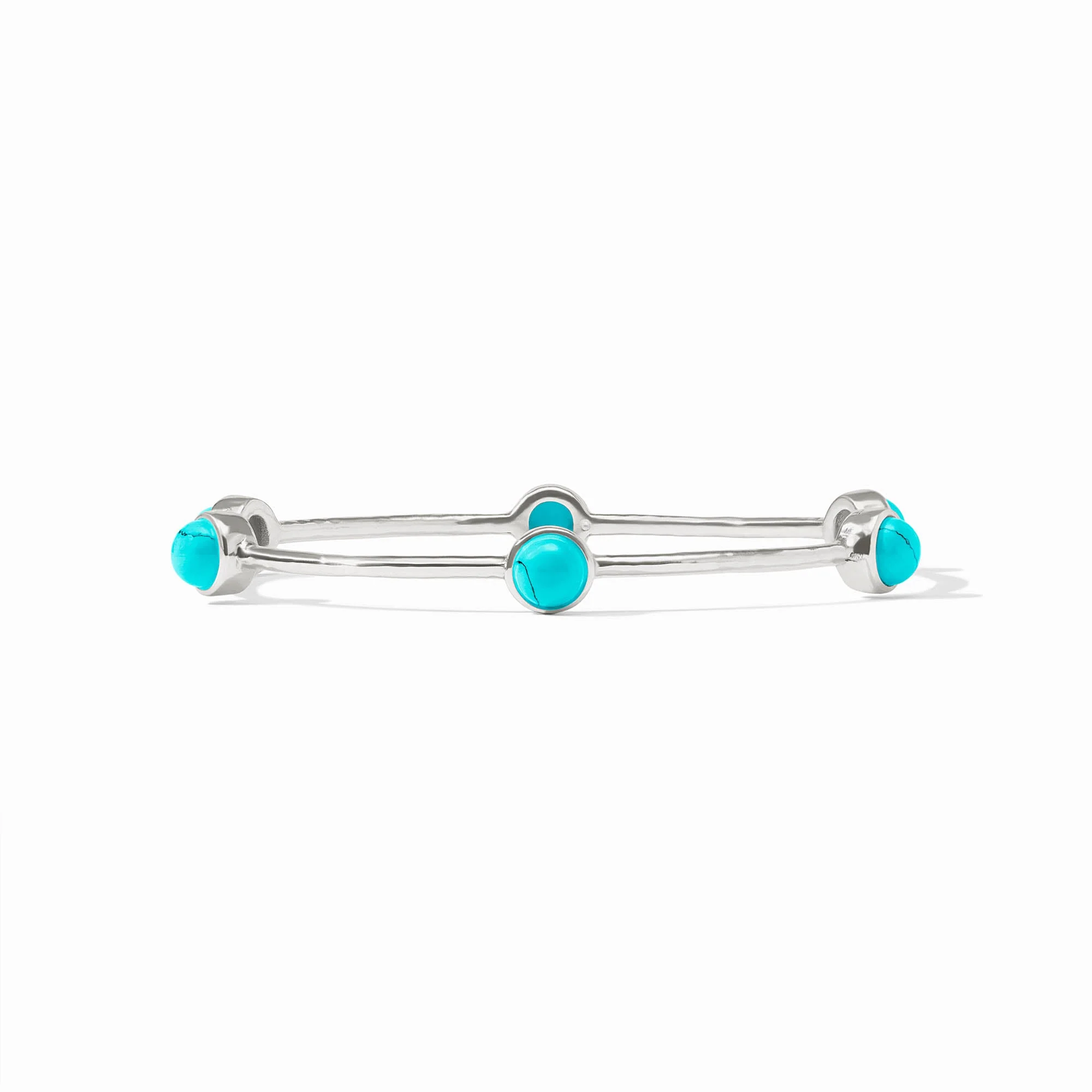 Julie Vos Julie Vos Milano Luxe Bangle Silver/ Turquoise - Medium