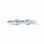 Julie Vos Julie Vos Cannes Demi Cuff  Silver/Chalcedony Blue