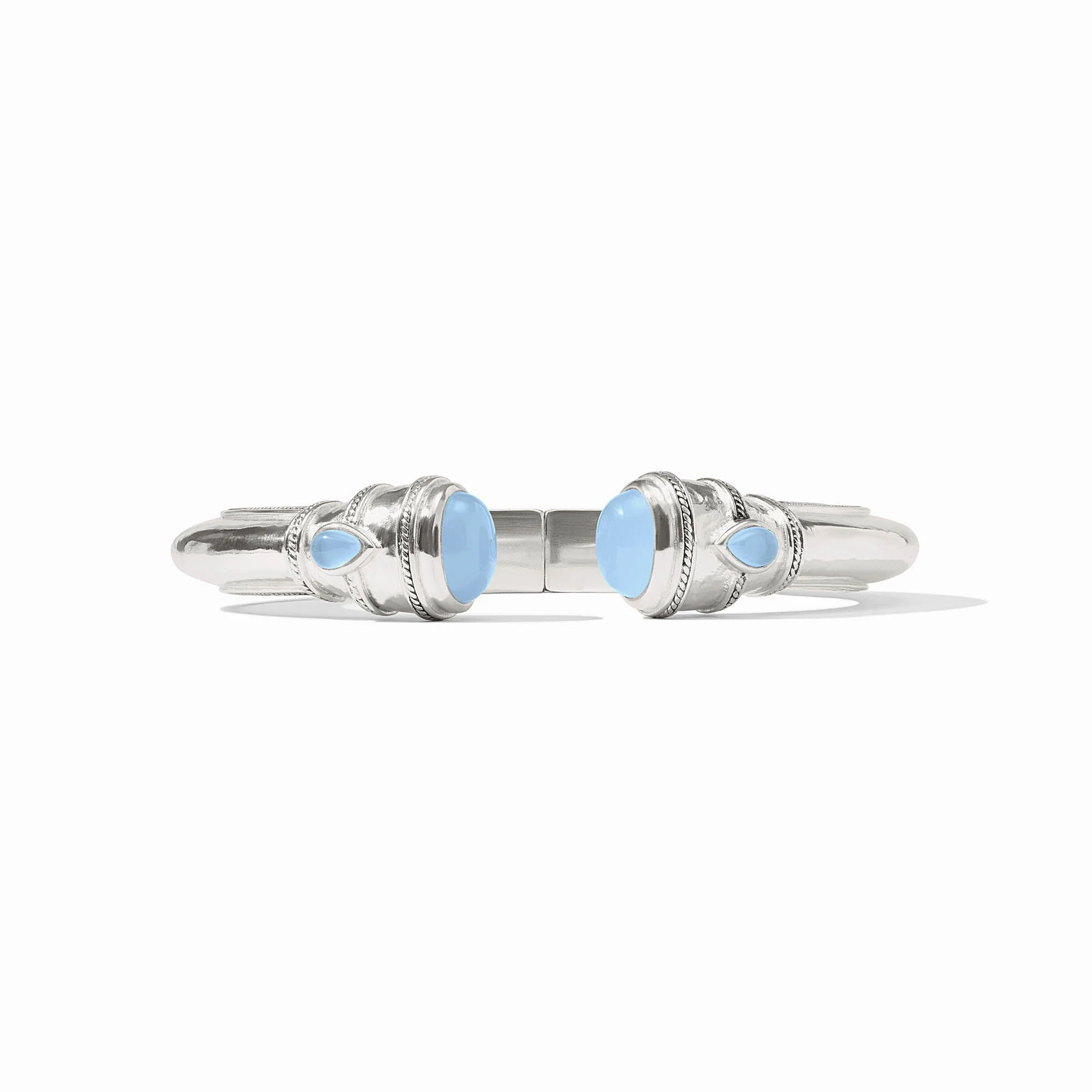 Julie Vos Julie Vos Cannes Demi Cuff  Silver/Chalcedony Blue