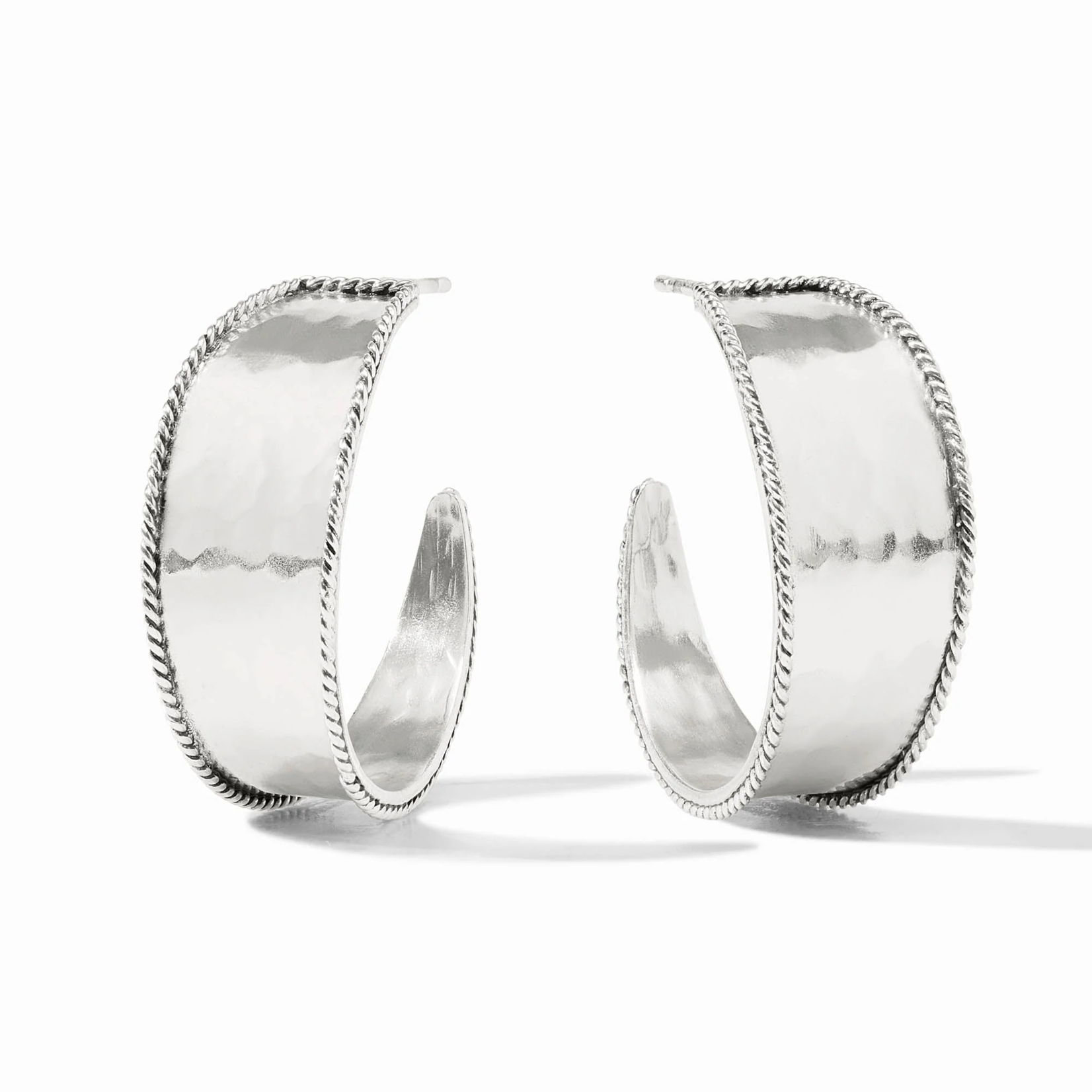 Julie Vos Julie Vos Savoy Silver Hoop - Medium