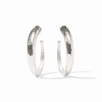 Julie Vos Julie Vos Hammered Silver Hoop - Large