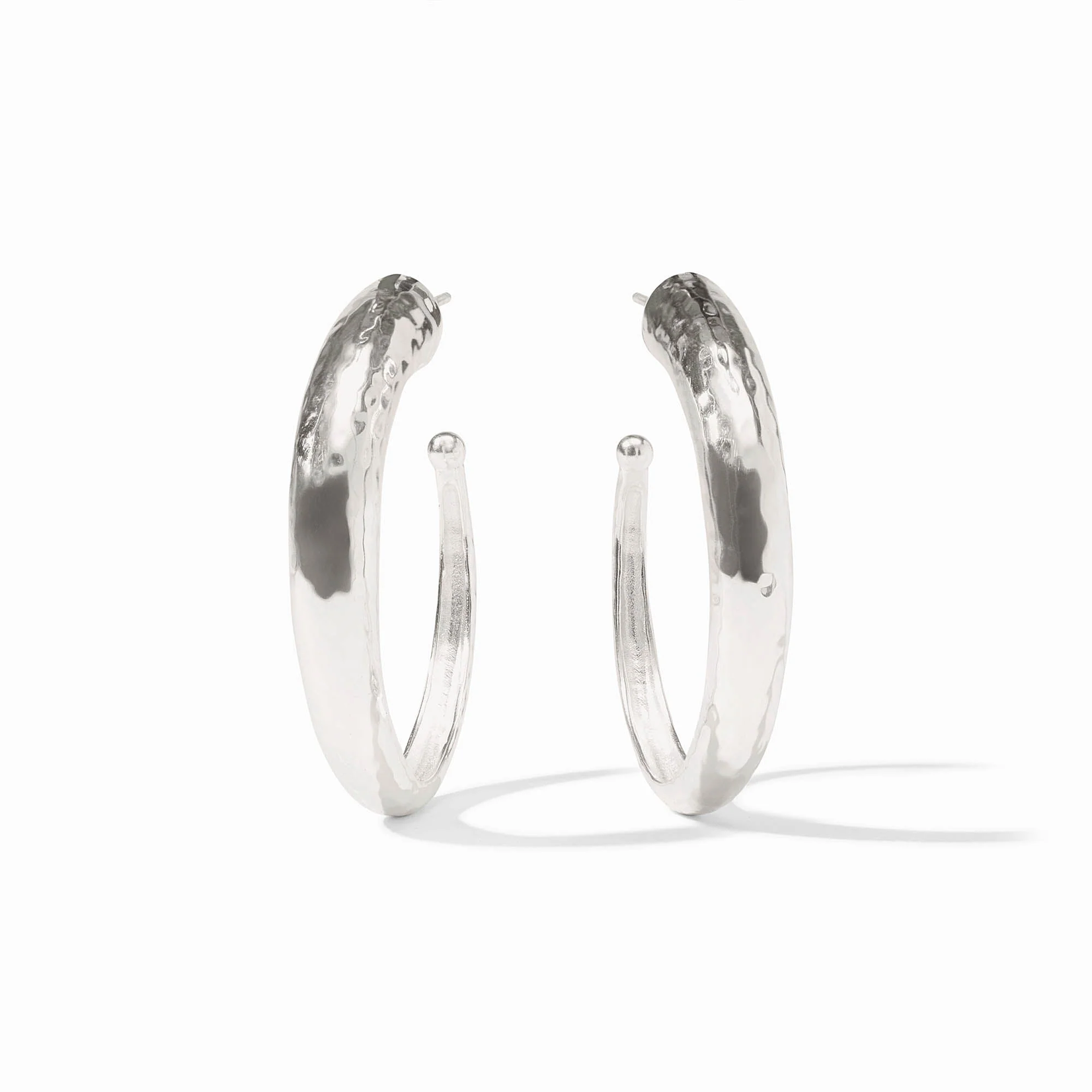 Julie Vos Julie Vos Hammered Silver Hoop - Large