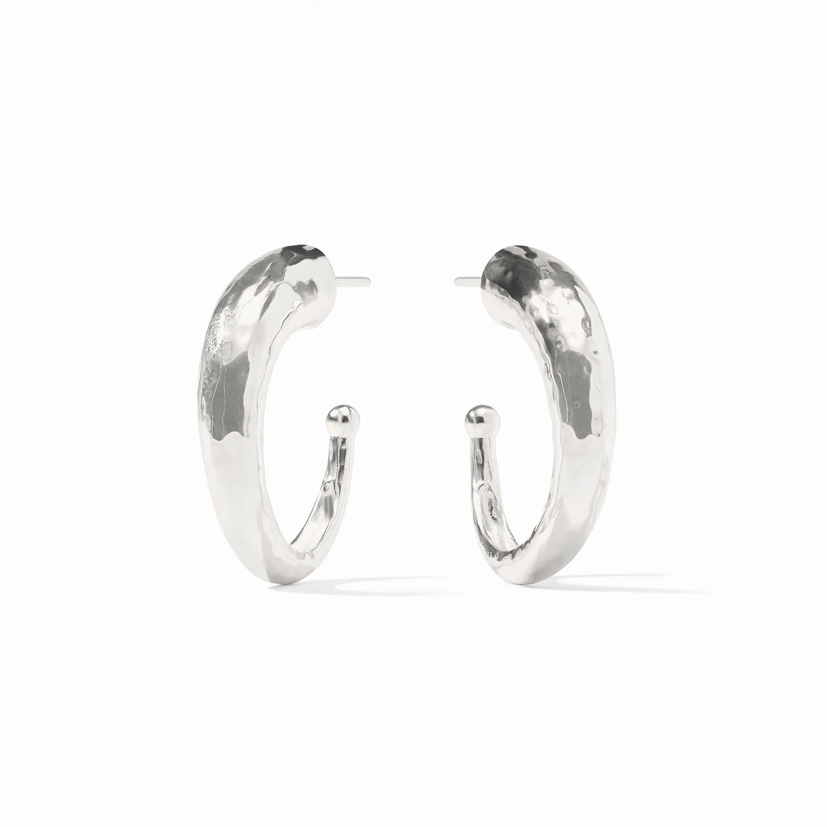 Julie Vos Julie Vos Hammered Silver Hoop - Medium