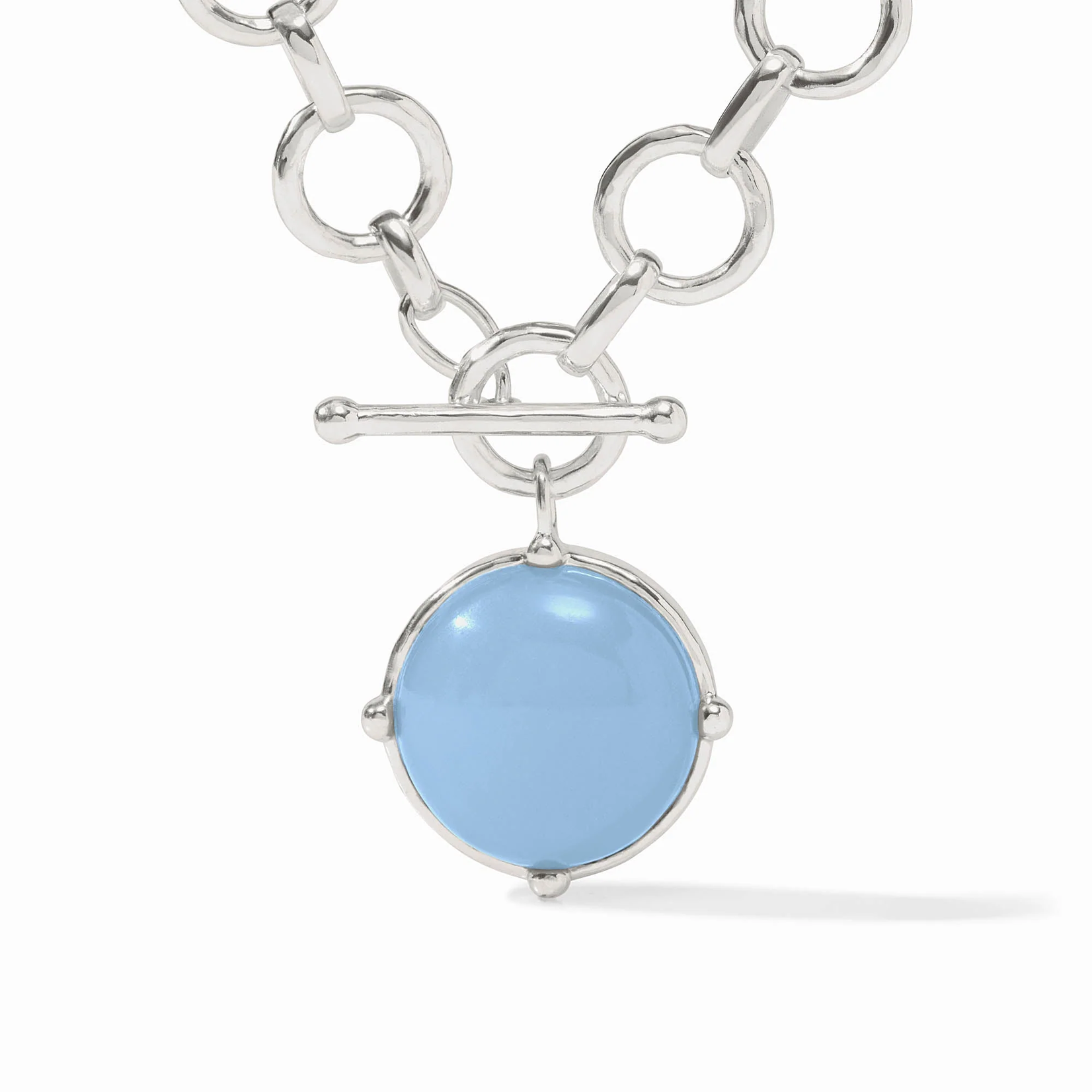 Julie Vos Julie Vos Honeybee Silver Statement Necklace - Chalcedony Blue