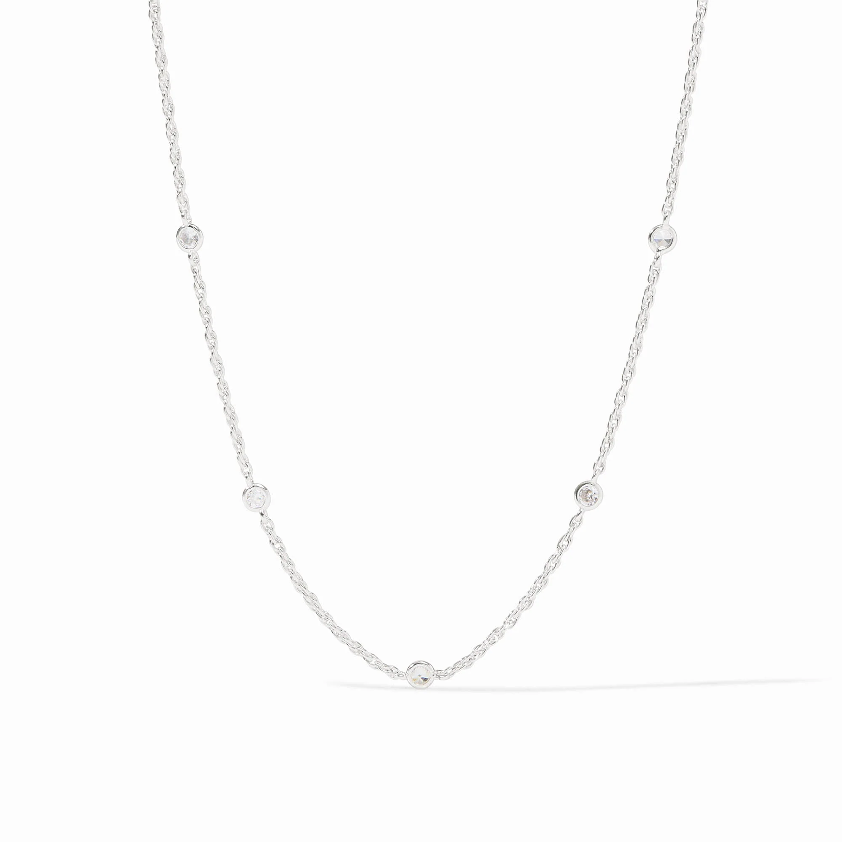 Julie Vos Julie Vos Celeste Silver Delicate Station Necklace