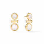 Julie Vos Julie Vos Bamboo Midi Earring Clear Crystal