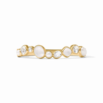 Julie Vos Julie Vos Kaleidoscope Hinge Bangle  - Clear Crystal