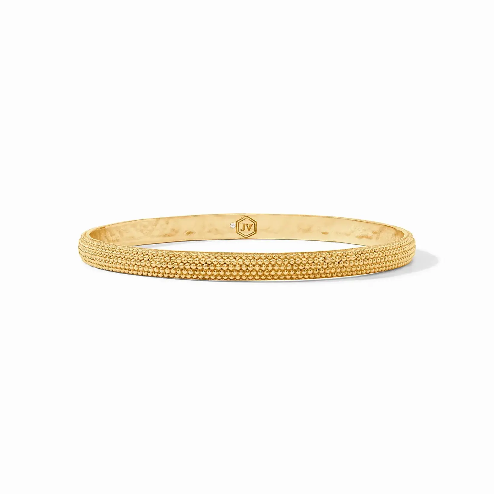 Julie Vos Julie Vos-Medium-Beaded Eternity Bangle - Cabochon Gold