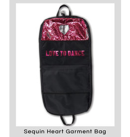 Danshuz Danznmotion sequin heart garment bag