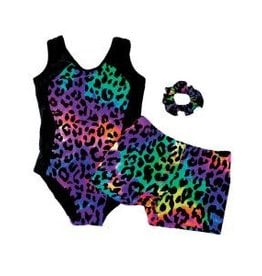 Reflectionz Reflectionz Rainbow Leopard Leotard