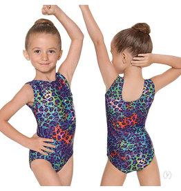 Eurotard child disco leopard tank gymnastics leo