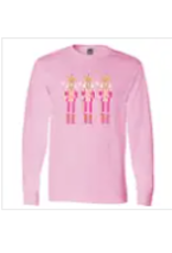 Pink House On River Road Nutcracker Trio Long Sleeve Graphic Tee