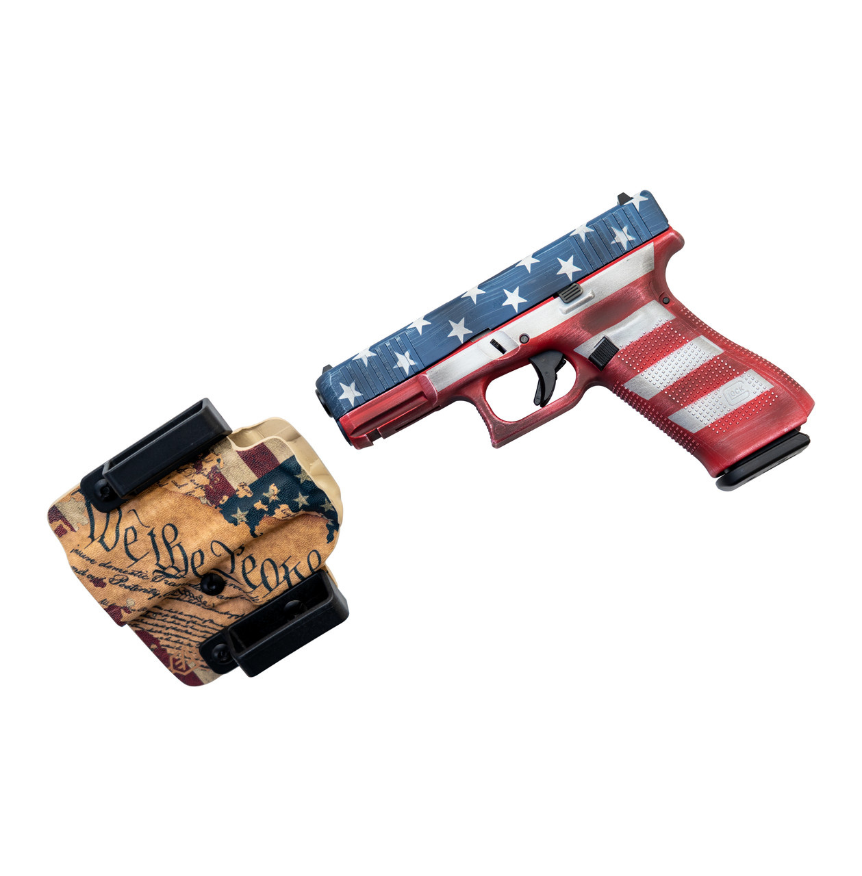 Glock Glock 45 Gen 5 9mm 4.02" Evolved Tactical Coatings "American Flag" W/ "We The People" Holster