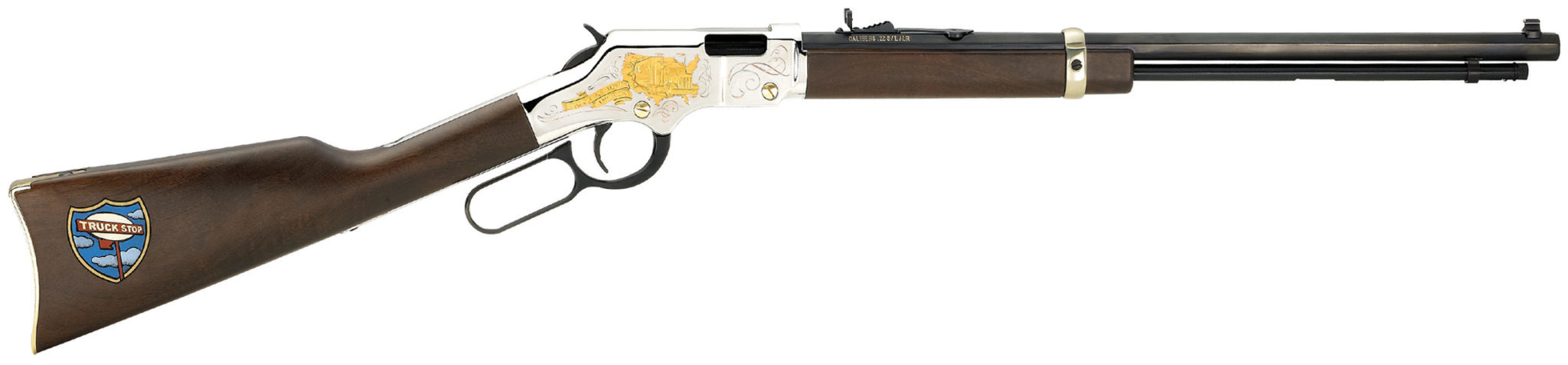 Henry Henry, Golden Boy, Trucker's Tribute, Lever Action, 22 LR, 20" Octagon Barrel, Nickel Plated/American Walnut