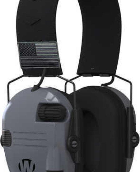 Walker's, Razor Slim Patriot, Electronic Muff, Polymer, 23 DB, Blk/Gry