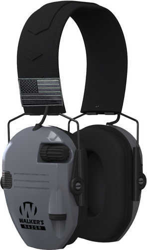 Walker's, Razor Slim Patriot, Electronic Muff, Polymer, 23 DB, Blk/Gry