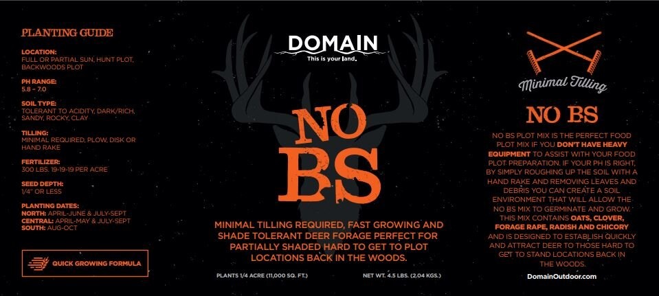 Domain Domain, No BS, Food Plot Mix, 1 acre