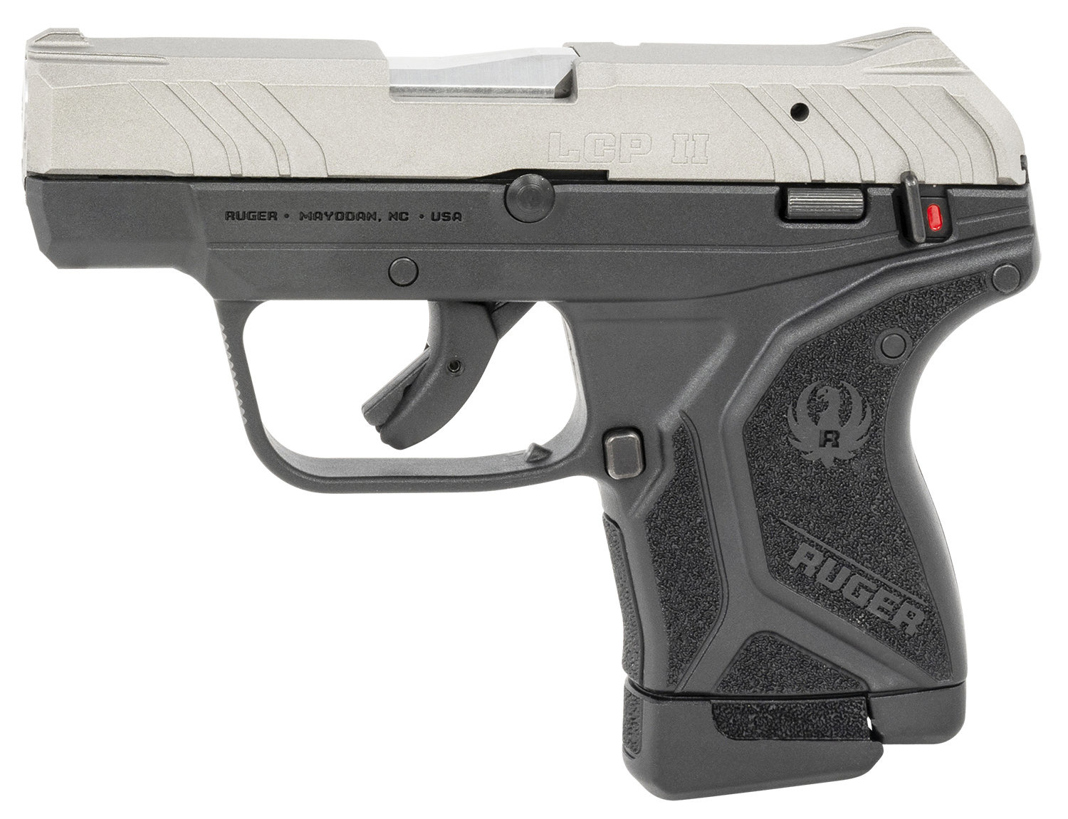 Ruger Ruger, LCP II, 22LR, 2.81", 10+1, Black/Stainless Steel Cerakote