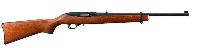 Ruger Ruger, 10/22 Carbine, 22 LR, 10+1, 18.50", Satin Black, Hardwood
