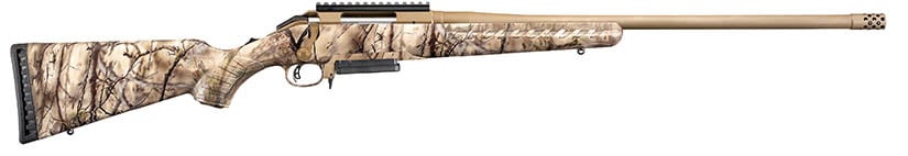 Ruger Ruger, American, 7mm-08, 22" MB, 3+1, Picatinny Rail, Go Wild Camo/Bronze