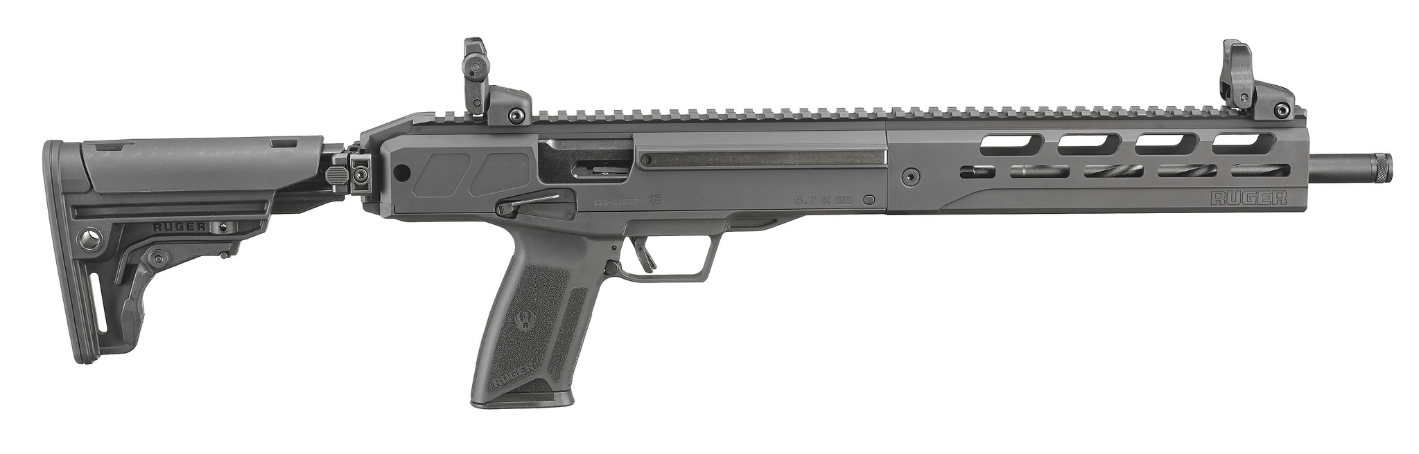 Ruger Ruger, LC Carbine, 5.7x28, 16.25" TB, 20+1, Black, Folding Stock