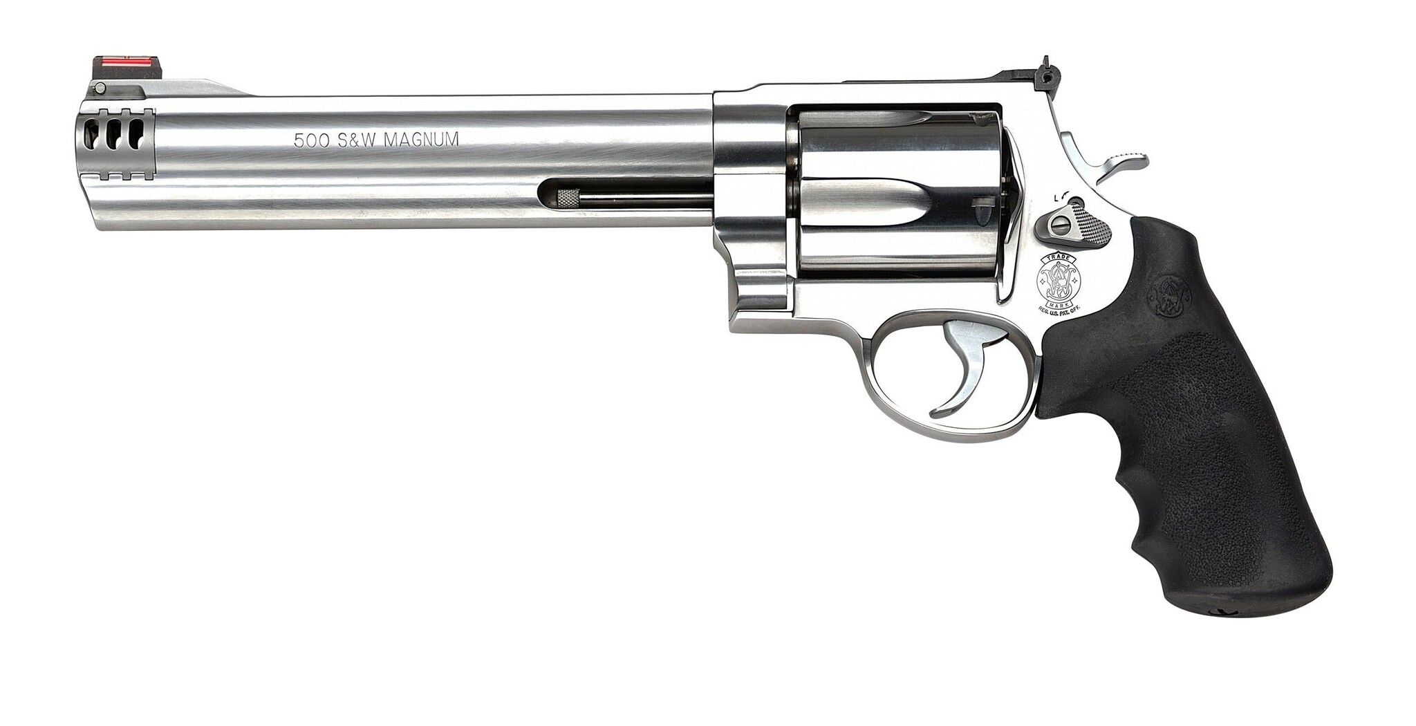 Smith & Wesson Smith & Wesson, 500, 500 S&W, 8.38", Stainless, Rubber Grip, 5 Shot
