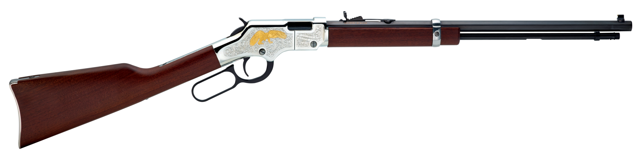 Henry Henry, Golden Eagle, Silver, 22LR, 20" Blued Barrel, Nickel Plated/American Walnut