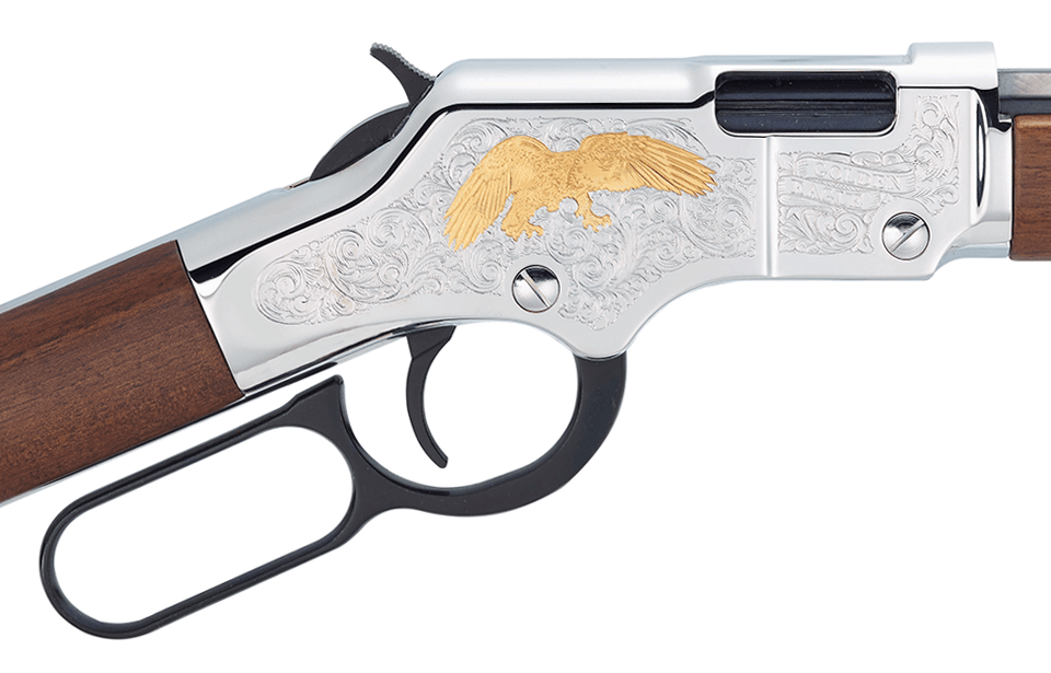 Henry Henry, Golden Eagle, Silver, 22LR, 20" Blued Barrel, Nickel Plated/American Walnut