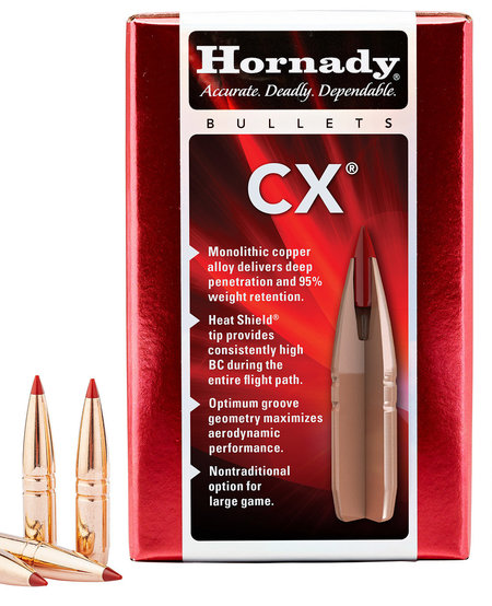 Hornady, CX, Bullets, 270 Cal, 130 gr, Copper Solid, 50 Bx