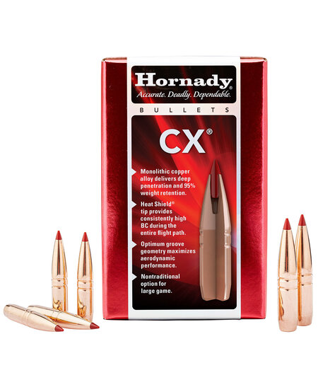 Hornady, CX, Bullets, 270 Cal, 130 gr, Copper Solid, 50 Bx