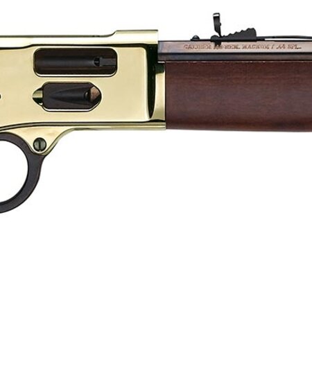 Henry, Side Gate, 45 Colt, 10+1, 20" Octagon Barrel, Polished Brass/American Walnut