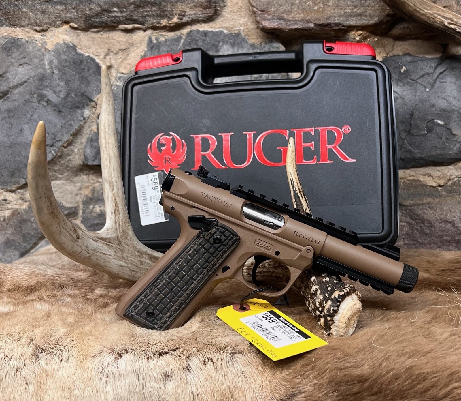 Ruger *USED* Ruger,  MKIV 22/45 Tactical, 22LR, 4.4"TB, 10+1, FDE, 2 Mags
