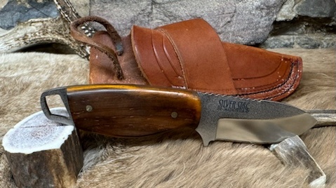 Silver Stag, Small Skinner, 2.5", Cocobolo Handle