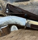 Silver Stag, Big Gamer Crown, 4", Gut Hook, Antler Handle