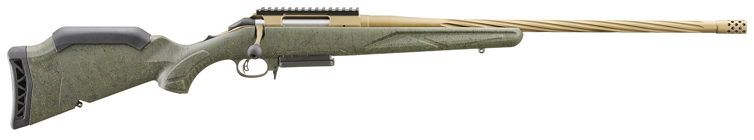 Ruger Ruger, American Predator, Gen 2, 6.5 CM, 3+1, 22" FB/MB/TB, Burnt Bronze/Green Splatter