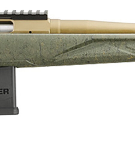 Ruger, American Ranch, Gen 2, 6MM ARC, 10+1, 22" FB/MB/TB, Burnt Bronze/Green Splatter