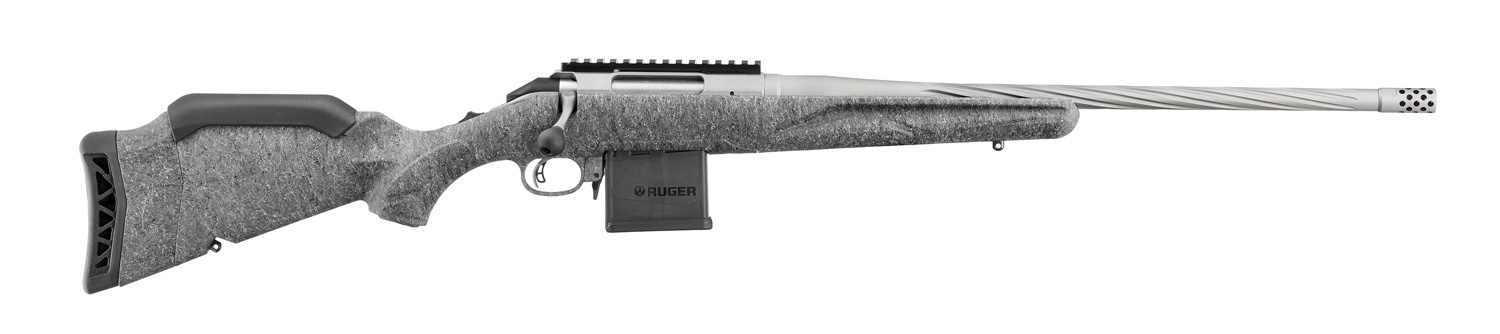 Ruger Ruger, American, Standard, Gen 2, 204 Ruger, 10+1, 20" FB/TB/MB, Gun Metal Gray/Gray Splatter