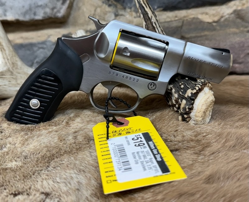 Ruger *USED* Ruger, SP101, 357 MAG, DA, 2.25", Revolver, Stainless, Rubber Grip