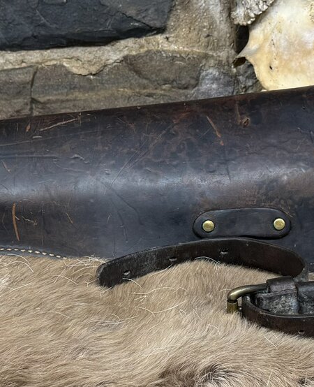 *CONSIGN* M1 Garand Leather Scabbard, Jeep/Cavalry, Marked  US JQMD 1942 JB