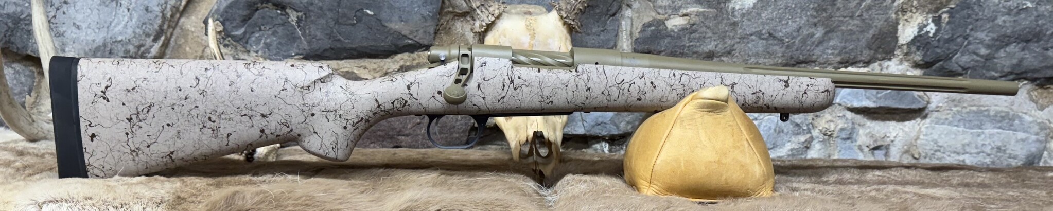 *USED* IN Rut, Typical MTN Lite, 6.5 CM, 18", FDE/Sand W/ Brown Marbling "Custom Gun"