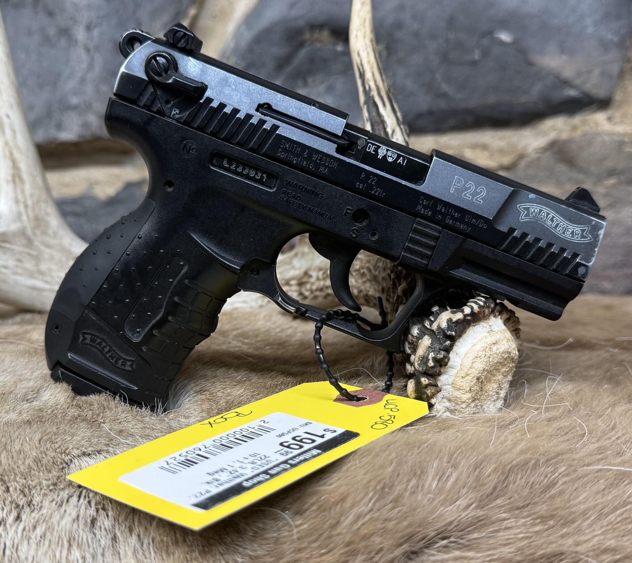 Walther *USED* Walther, P22, 22LR, 3.42", Blk, 10+1, 1 Mag