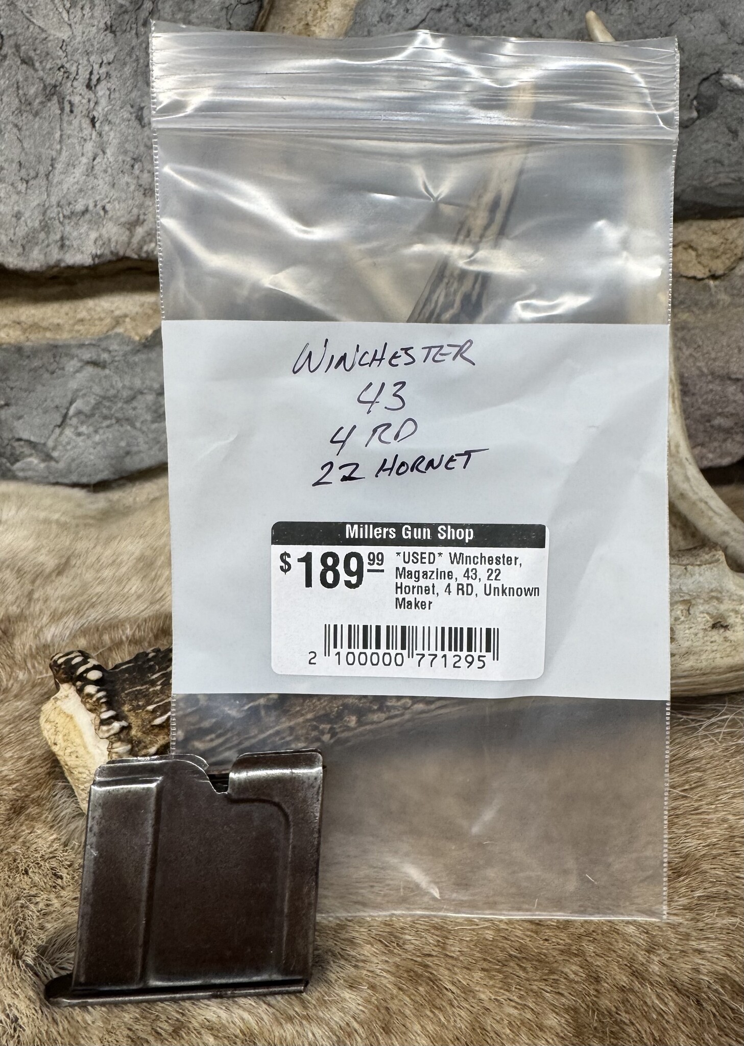 Winchester *USED* Winchester, Magazine, 43, 22 Hornet, 4 RD, Unknown Maker