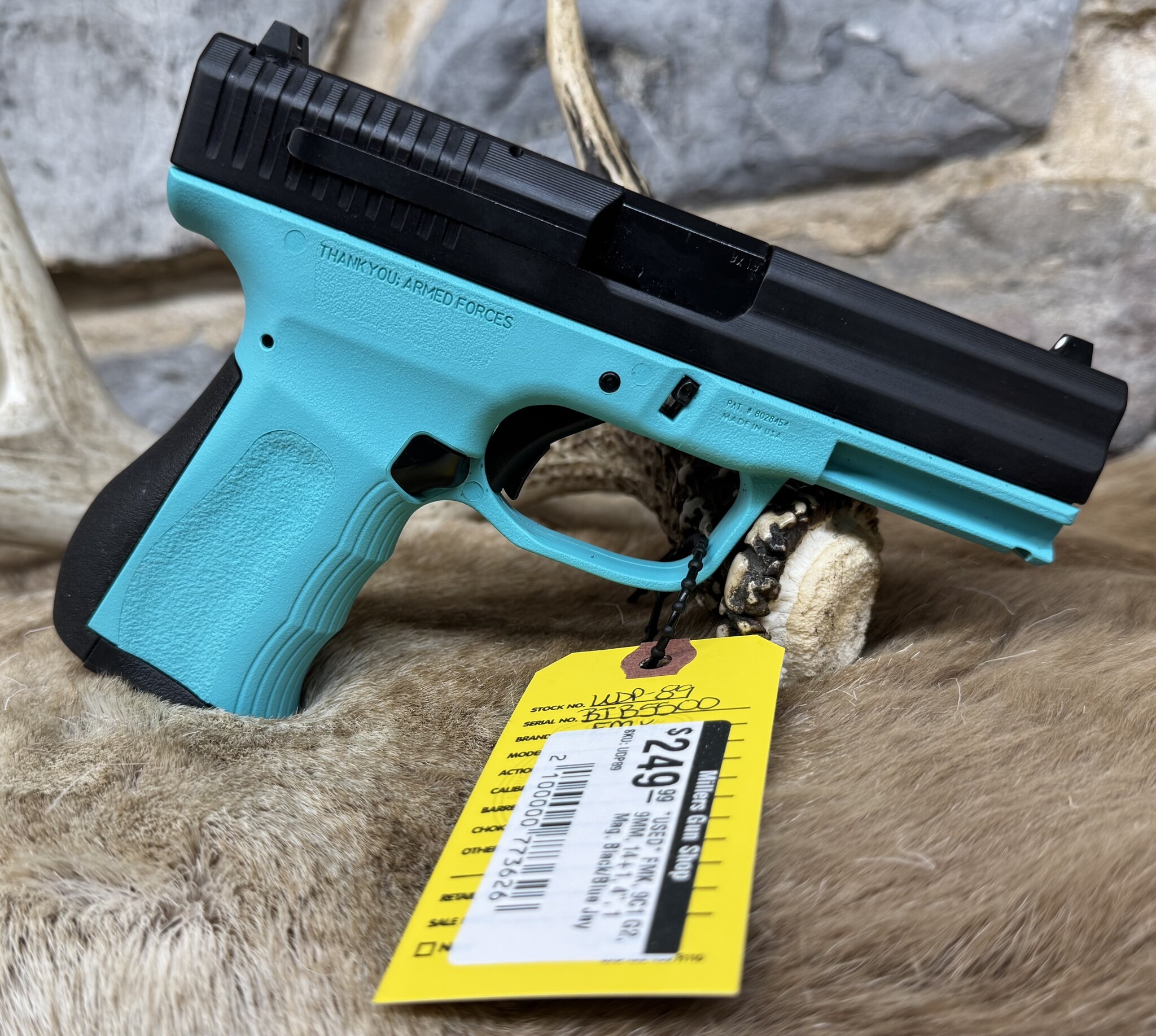 *USED* FMK, 9C1 G2, 9MM, 14+1, 4", 1 Mag, Black/Blue Jay